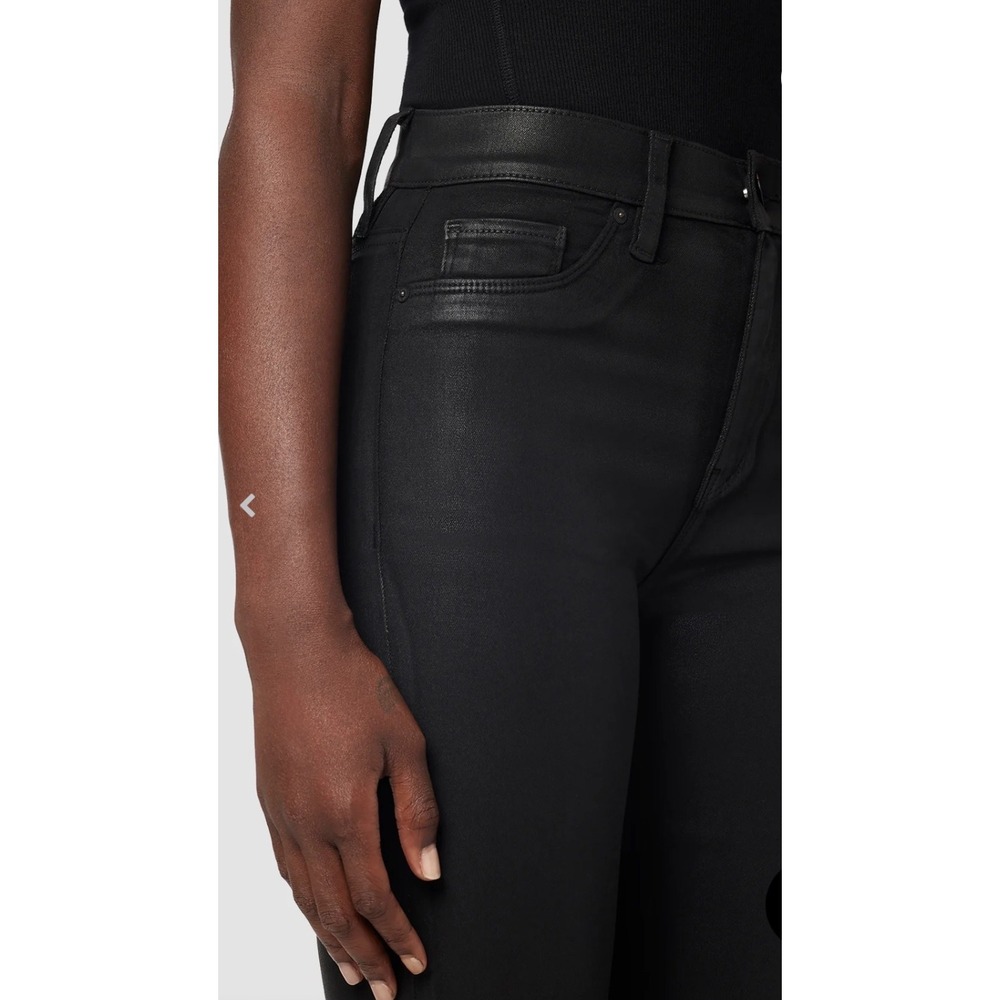 Hudson Nico Mid Rise Bootcut Coated Black Barbara Jeans Women's Size 34 - Picture 4 of 16